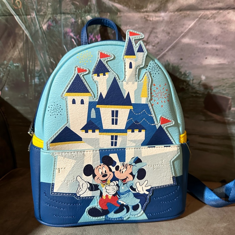 Disneyland 65th anniversary loungefly backpack limited edition NWT